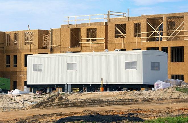 office trailers and equipment rental at a construction site in Laguna Woods CA